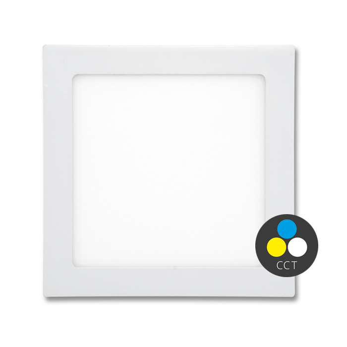 LED zápustné svietidlo RAFA biele 12W CCT 3000-4000-6000K, rozmer: 17x17cm