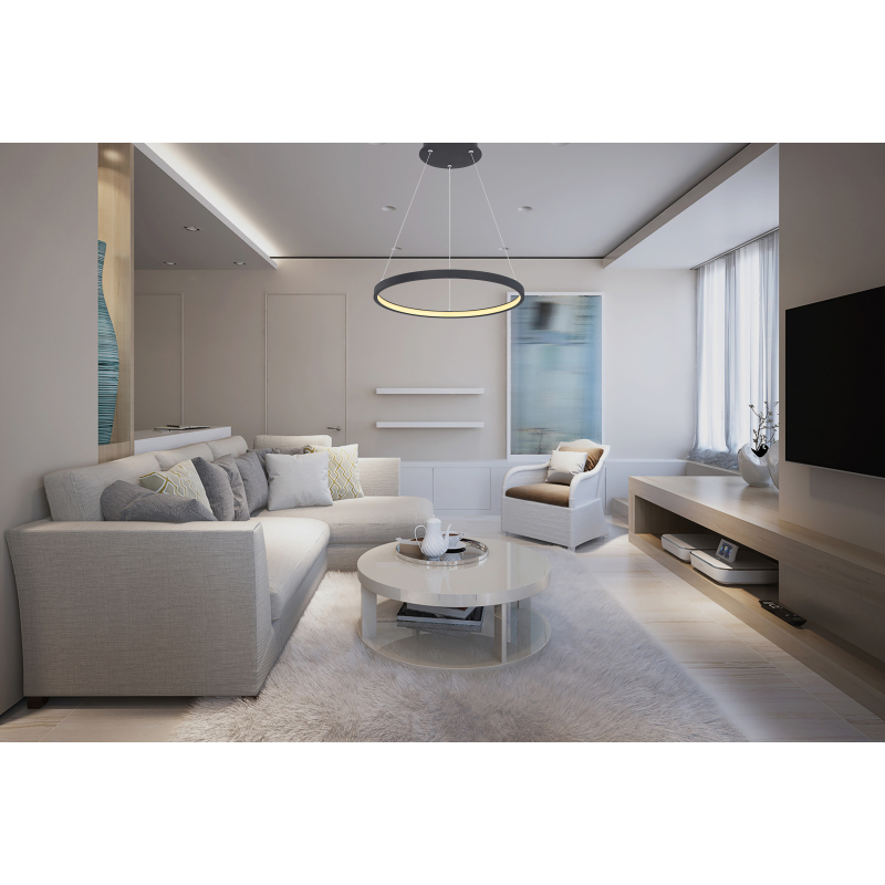 RALPH visiaci ledkový luster čierny 1xLED/19W/3000K