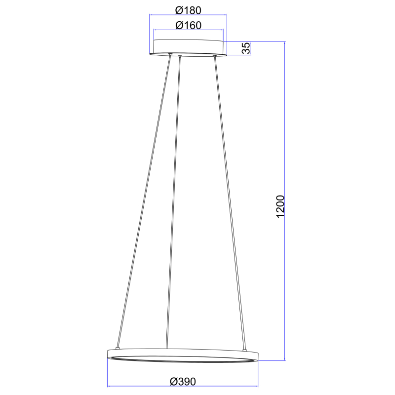 RALPH visiaci ledkový luster nikel 1xLED/19W/3000K