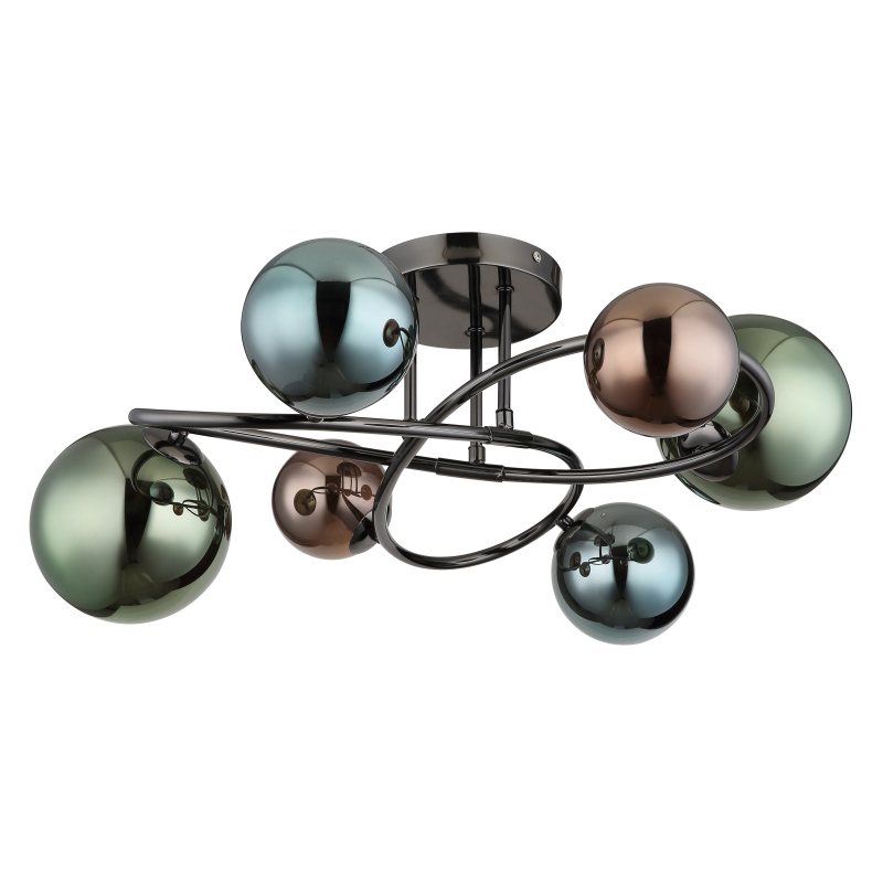 RIHA stropné svietidlo sivé/multicolor 6xG9 LED/3,5W/3000K, priemer: 65cm