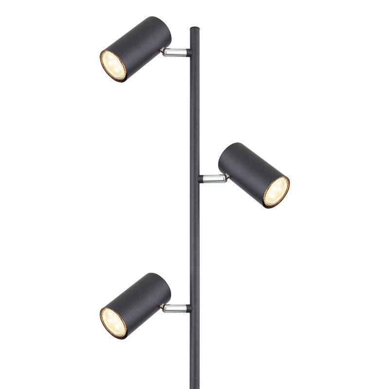 ROBBY stojanová lampa kovová čierna 3xGU10/LED/5W, výška: 154cm