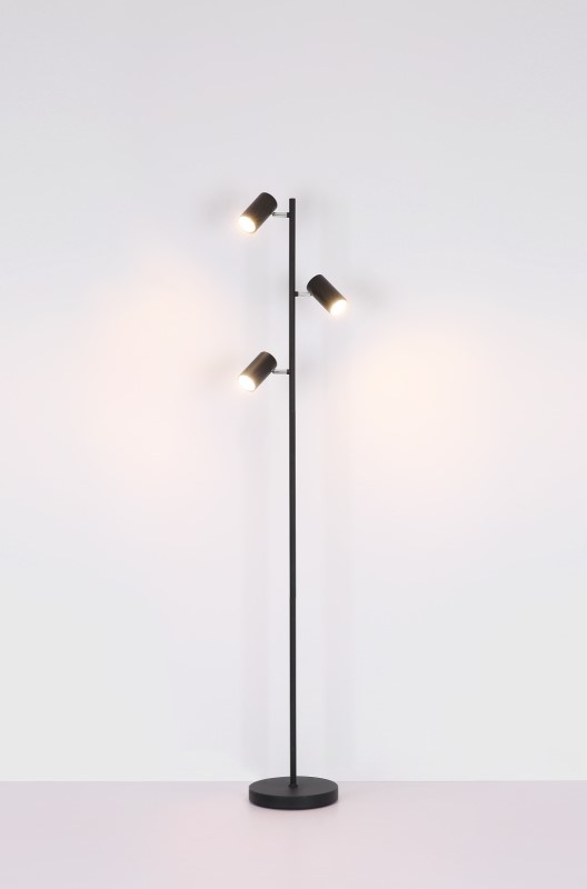 ROBBY stojanová lampa kovová čierna 3xGU10/LED/5W, výška: 154cm