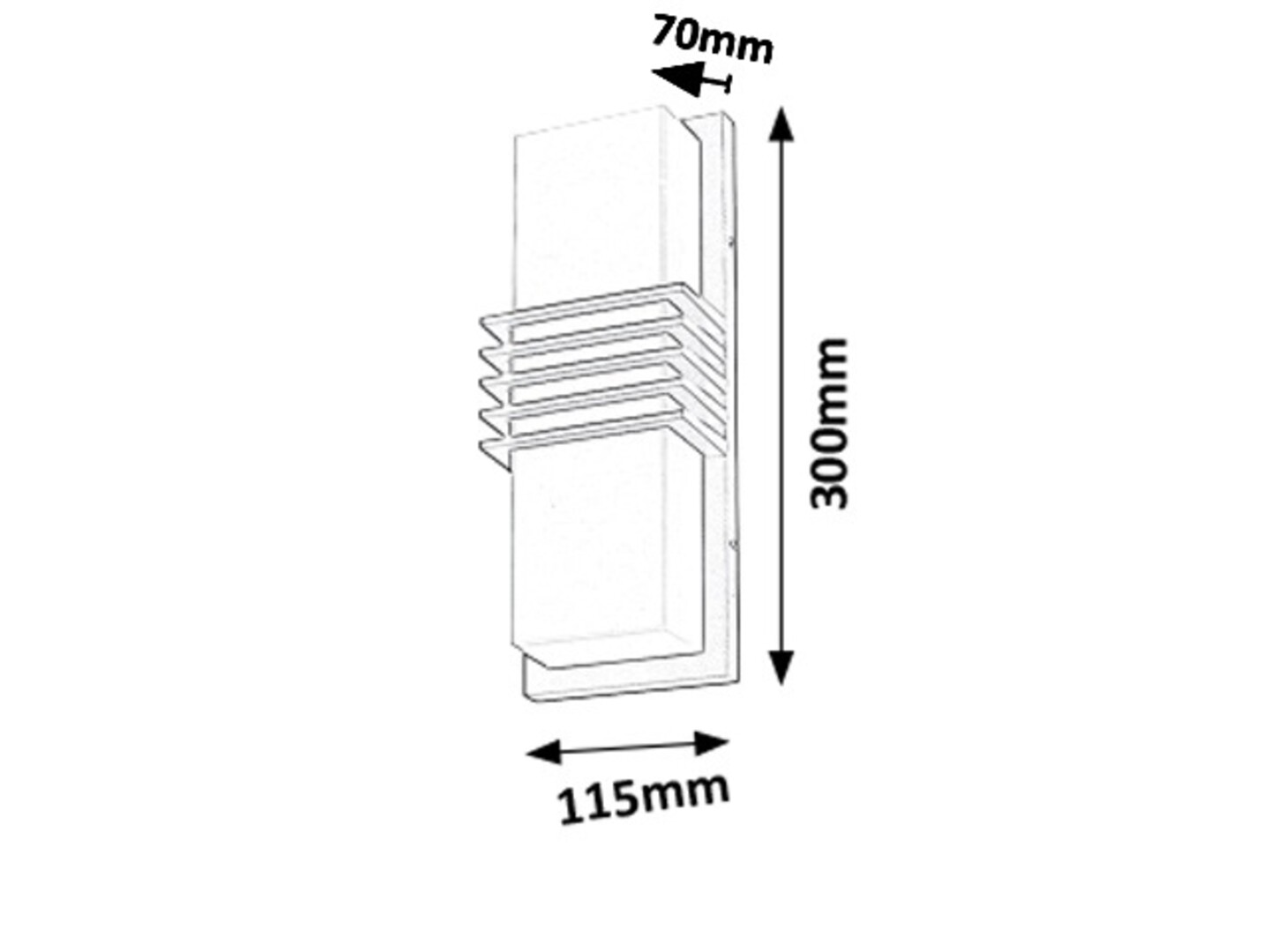 RODEZ nástenné ledkové svietidlo antracit 1xLED/12W/4000K IP44