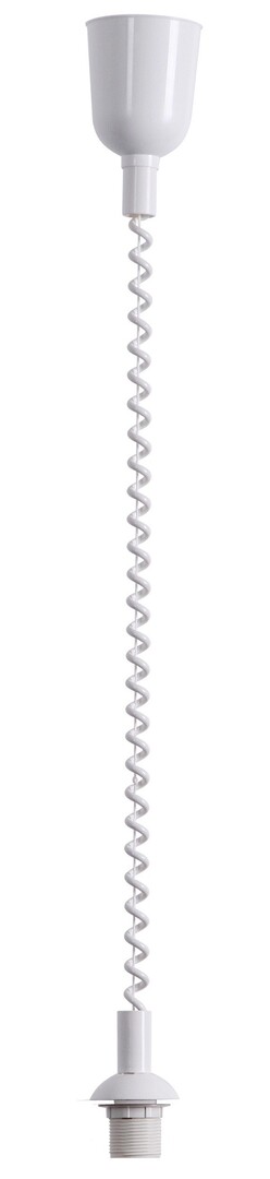 ROLLY závesné sťahovacie plastové lanko biele pre objímku E27, dĺžka 50-100cm