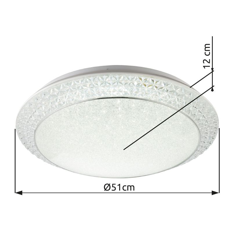 RONJA stropné svietidlo 1xLED/40W/CCT stmievateľné, na diaľkové ovládanie, priemer: 51cm