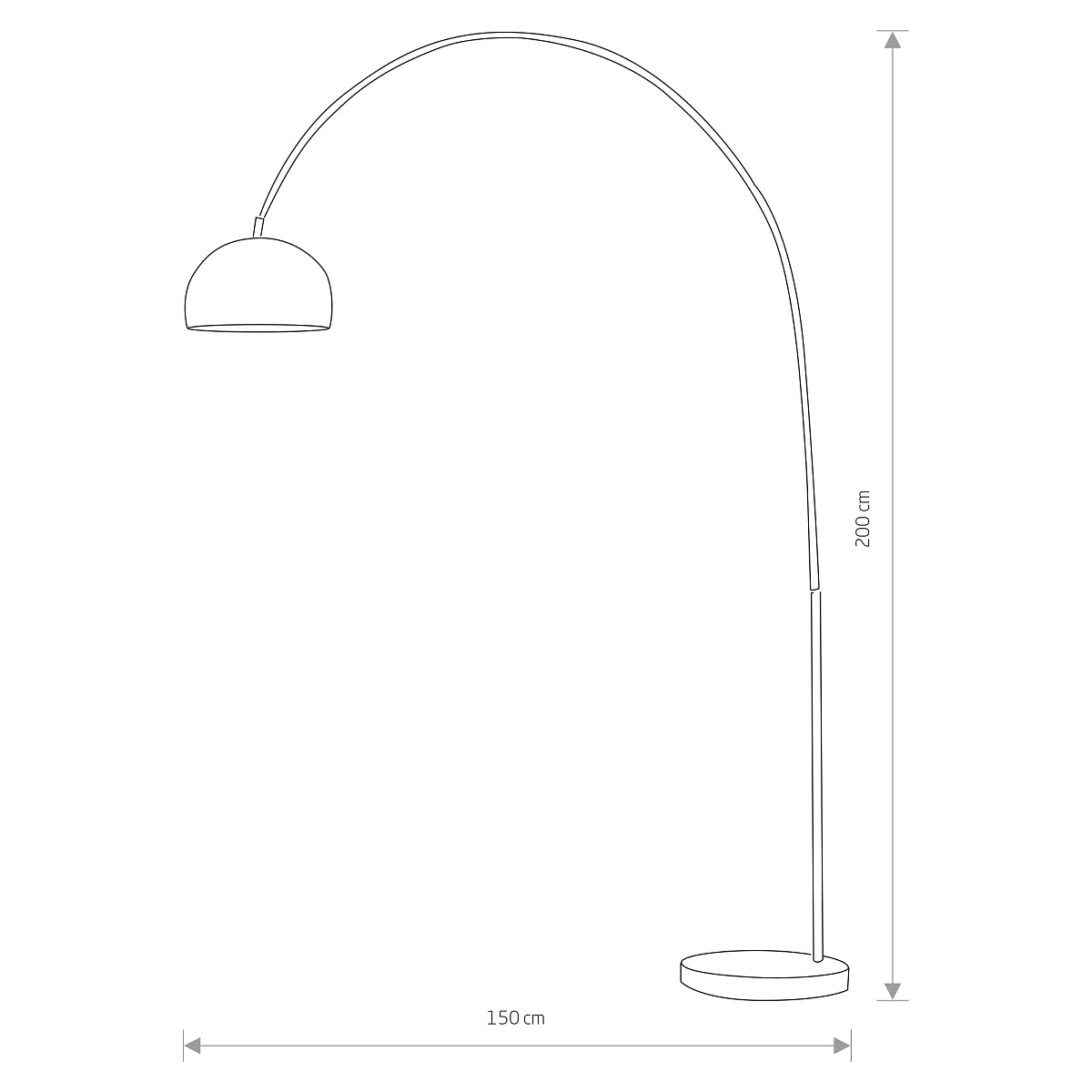 COSMO S stojanová lampa 1xE27/60W, výška: 200cm