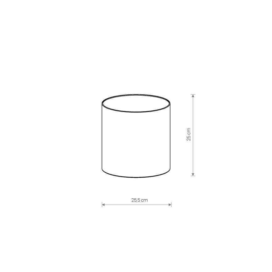 PETIT A textilné tienidlo šedé pre objímku E27, priemer 25,5cm