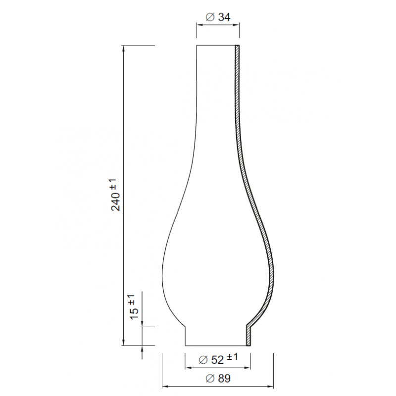 Náhradné tienidlo priemer 5,2cm petrolejkové vnútorné matné biele 