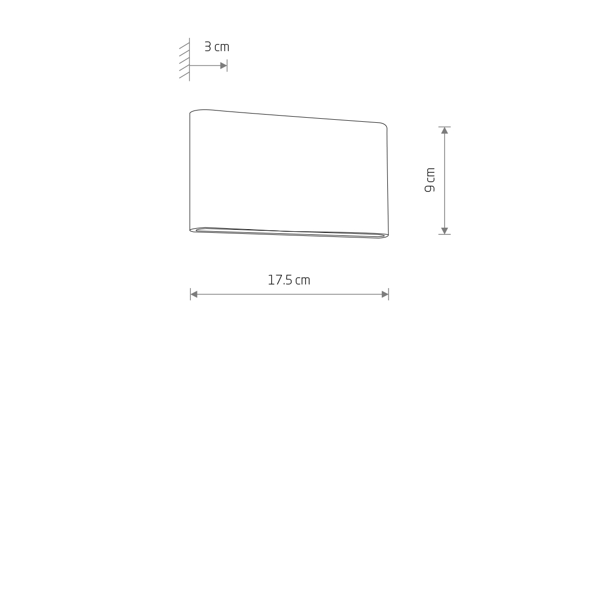 SEMI M vonkajšie nástenné mosadzné svietidlo LED 2x5W/3000K/500lm IP54, 17,5x9x3cm