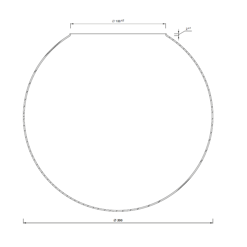 Náhradné tienidlo guľa priemer 20cm, montážny otvor: 10cm matná biela