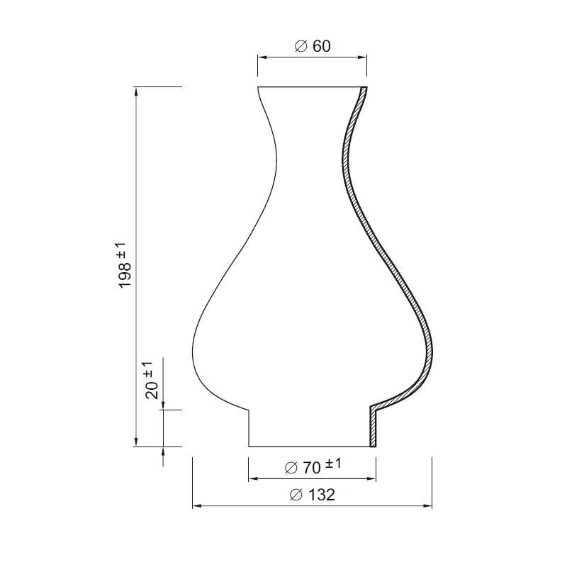 Náhradné tienidlo priemer 7cm petrolejkové vnútorné lesklé opálové biele
