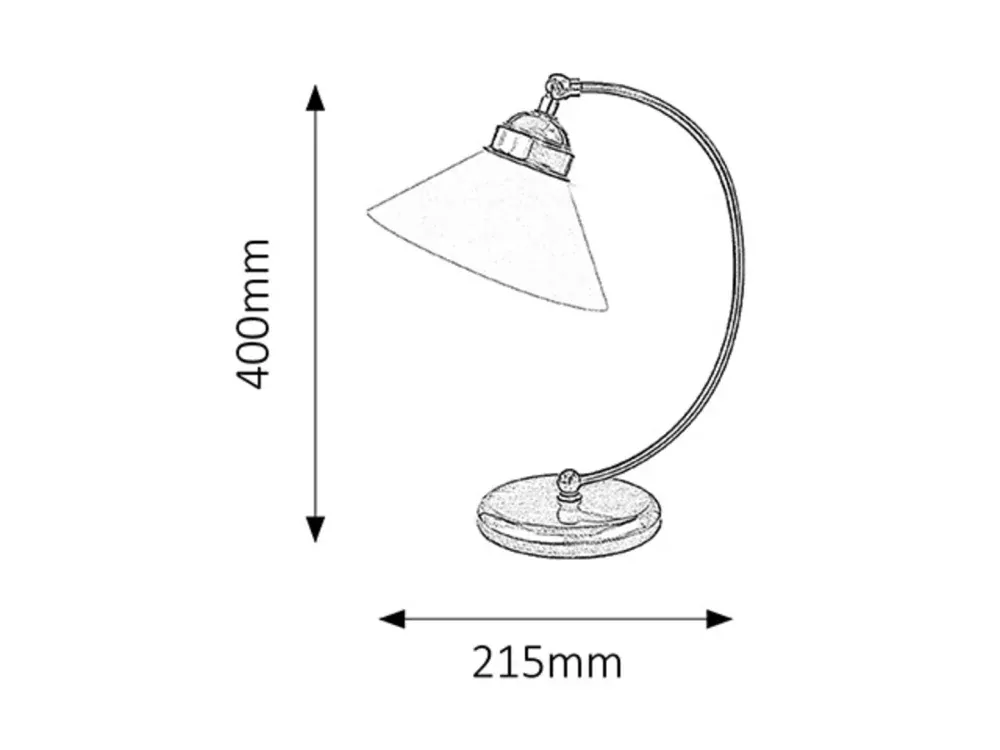 Marian nočná lampa bronz/biela 1xE27/60W, výška: 39cm