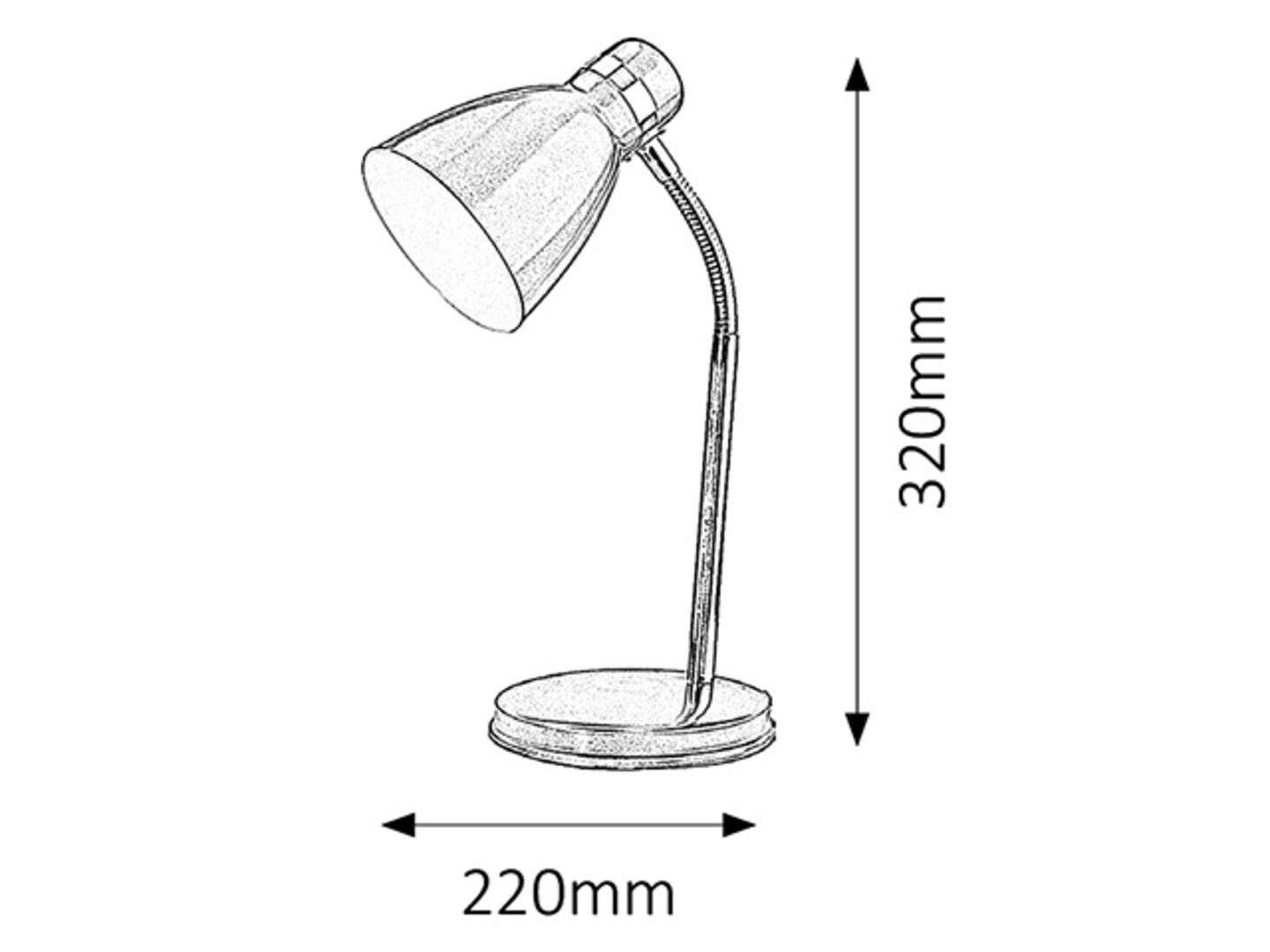 PATRIC stolná lampa strieborná 1xE14/40W