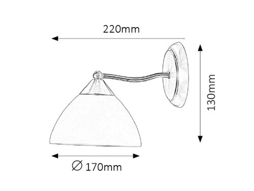 REGINA nástenná lampa bronz/krémová 1xE14/40W