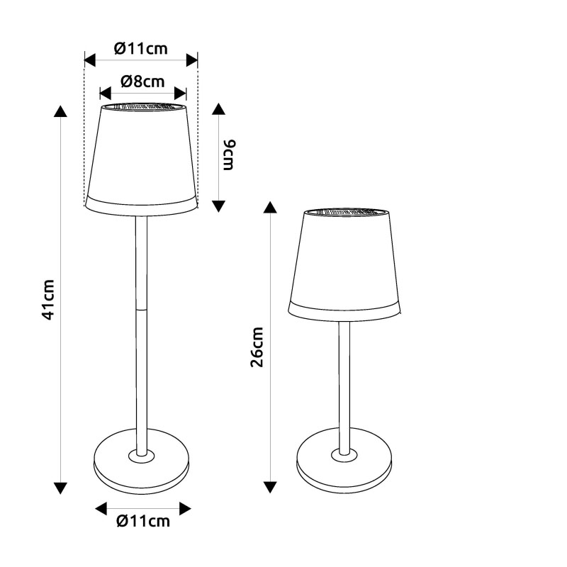 Solárne stolové led svietidlo antracitové 10xLED 0,06W/3V/3000K, IP44