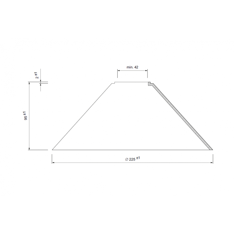 Sklenené tienidlo lesklé biele priemer 22,5cm, pre závit E27 (4,2cm)