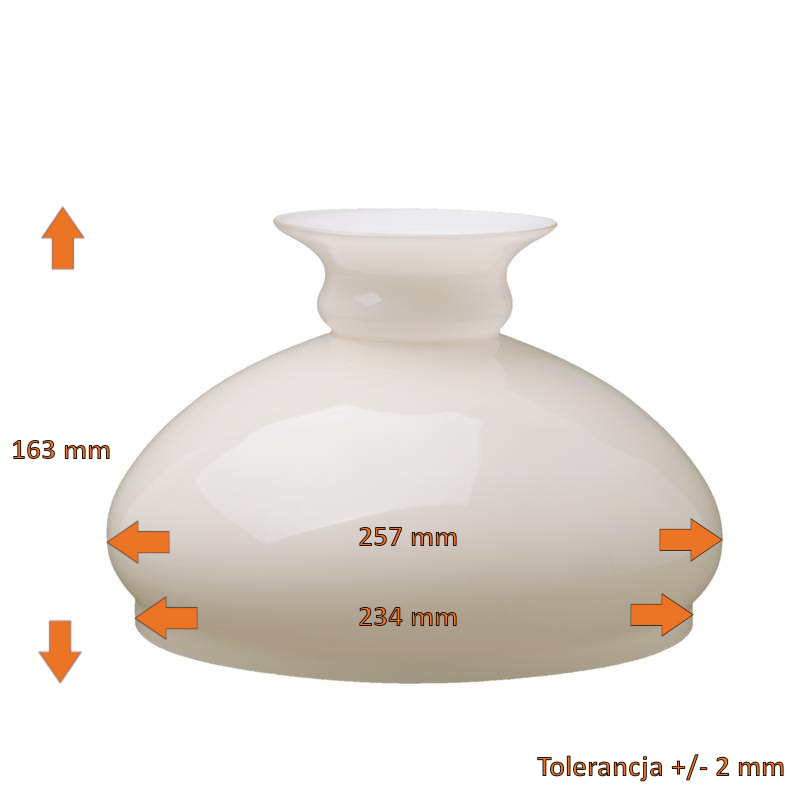 Náhradné tienidlo priemer 23,4cm petrolejkové béžové