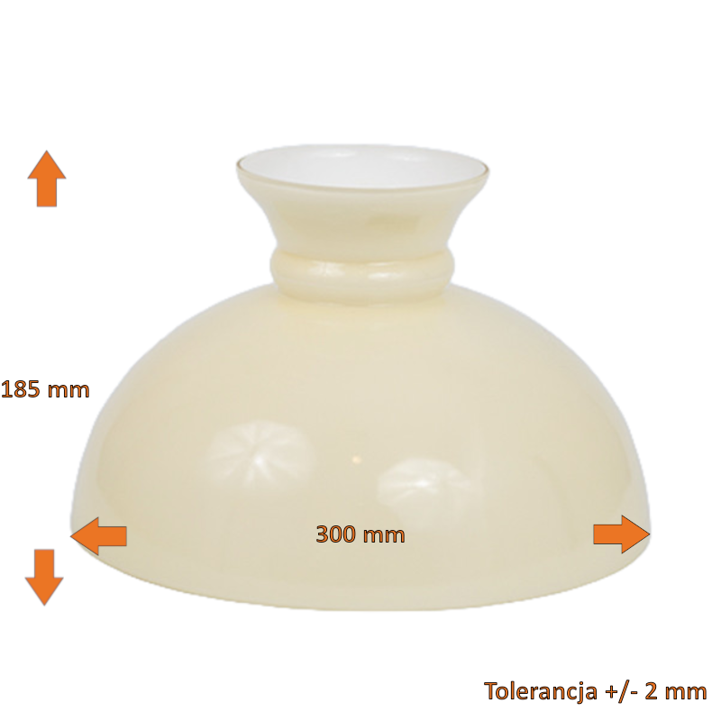 Náhradné tienidlo priemer 30cm petrolejkové béžové lesklé