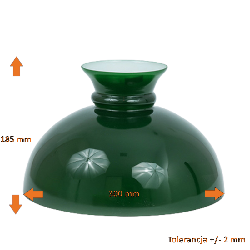 Náhradné tienidlo priemer 30cm petrolejkové zelené lesklé