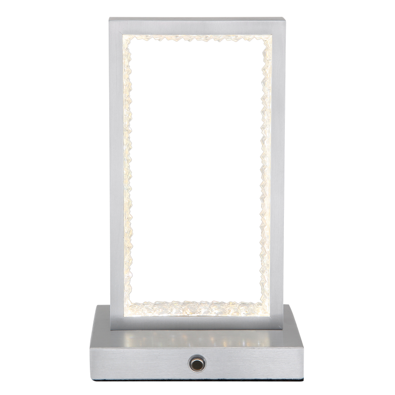 SAMEGA dekoračná USB stolná lampa stmievateľná matný hliník LED/3W/5V, CCT 2700-4000-6500K