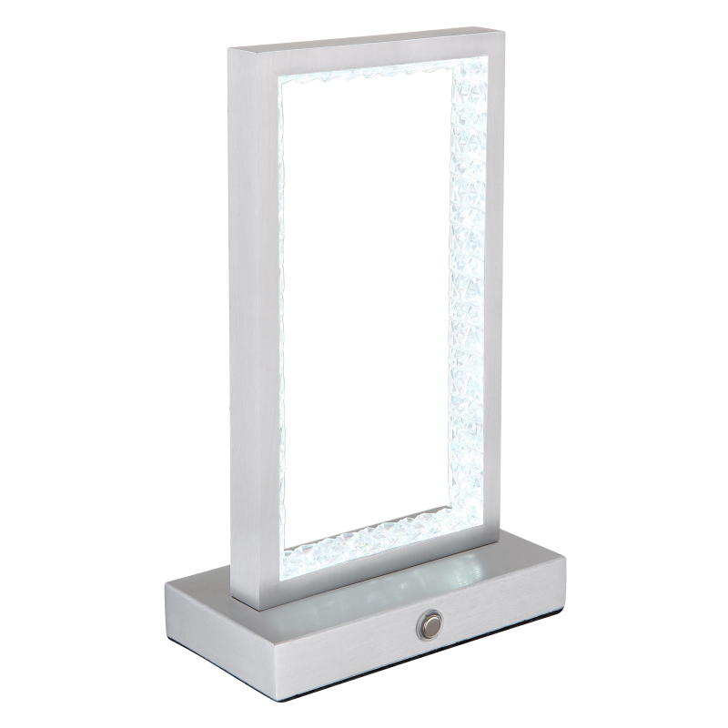 SAMEGA dekoračná USB stolná lampa stmievateľná matný hliník LED/3W/5V, CCT 2700-4000-6500K