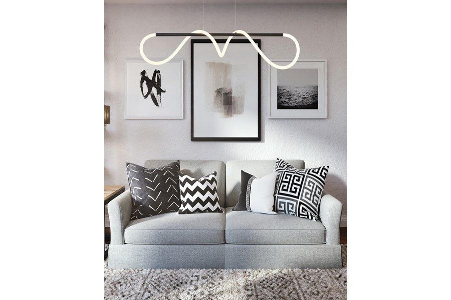 SAVANAH závesné svietidlo matné čierne LED/28W/4000K, 120x113x12cm