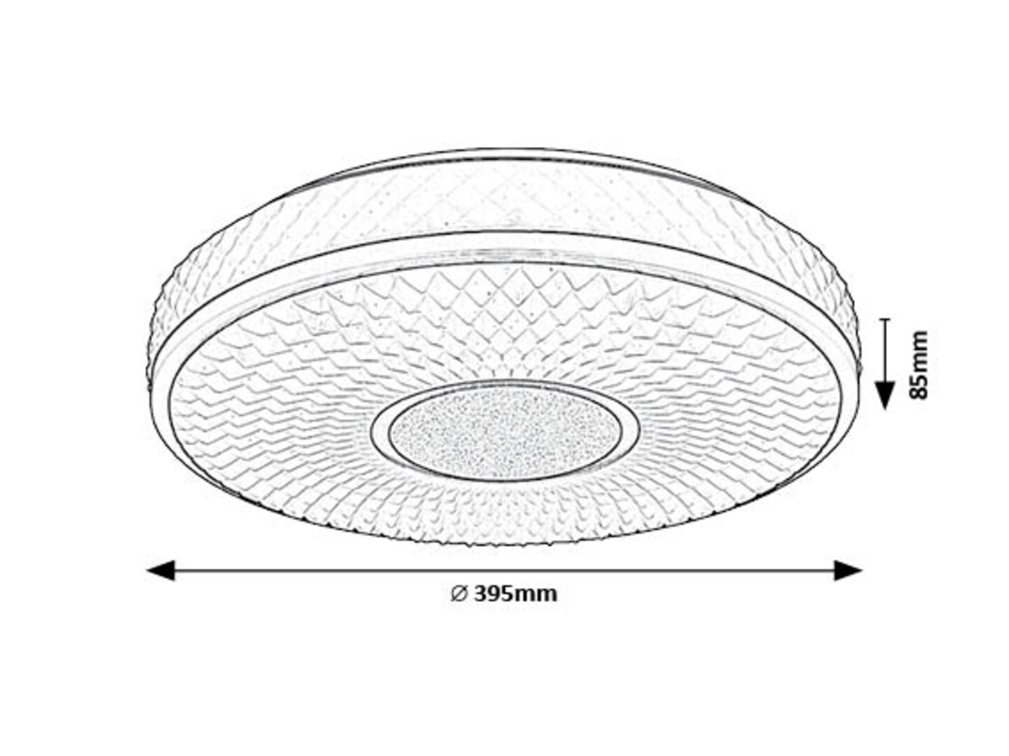 SEDONA stropné okrúhle svietidlo s efektom trblietania LED/24W/4000K/1680lm, priemer: 39,5cm
