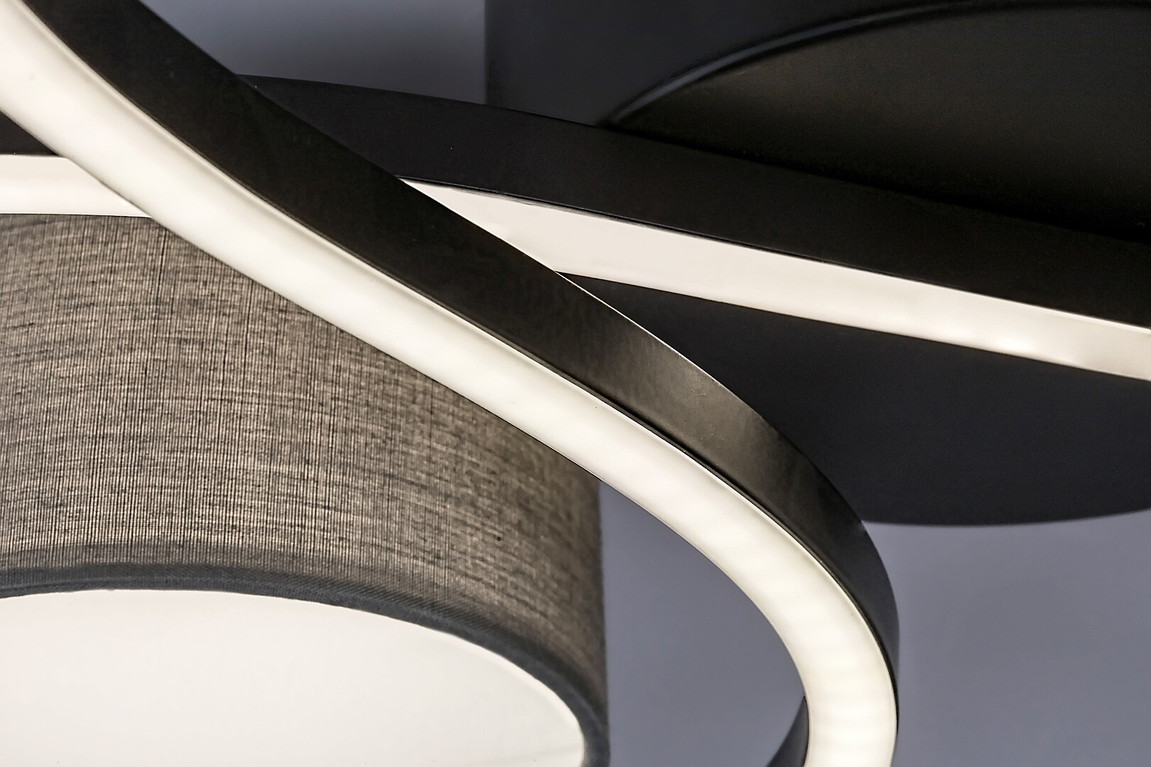 SHIENA stropné svietidlo čierne/šedé LED/38W/4000K, výška: 54cm