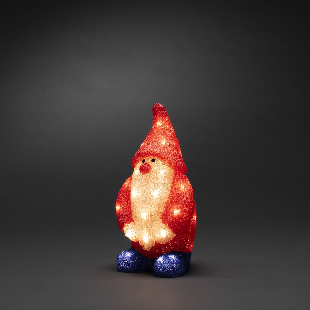 Svietiaci škriatok 32 LED teplá biela, výška: 36cm,  
