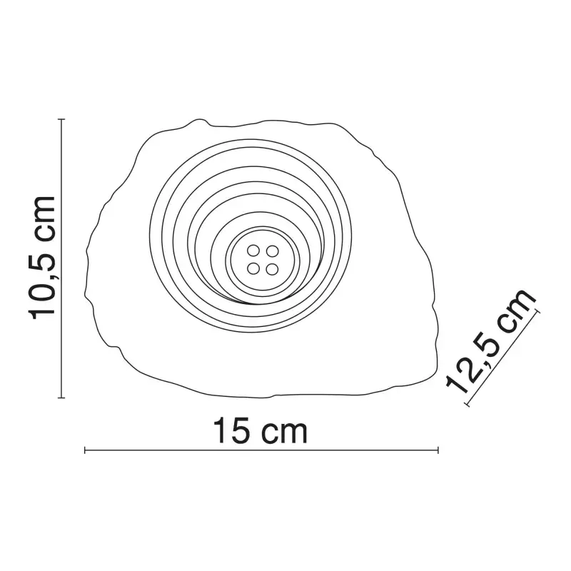 Solárne led svietidlo imitácia kameňa 2xLED biela + 2xLED žltá IP44