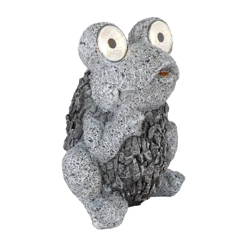 Solárne led svietidlo SIVÁ ŽABA 2xLED/0,06W/3V IP44, výška: 21cm