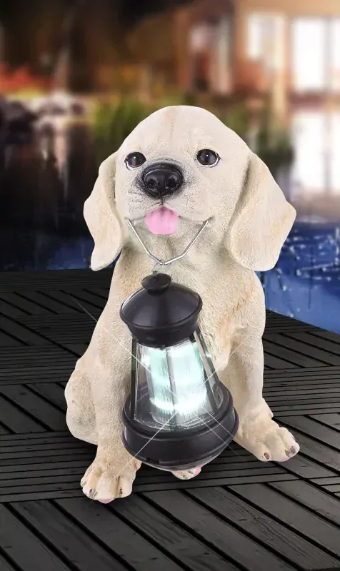 Solárne led svietidlo béžový pes 1xLED/0,06W IP44