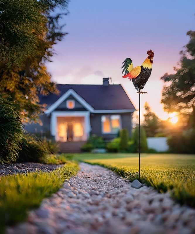 Solárne zapichávacie led svietidlo KOHÚT viacfarebný LED 3V/3000K IP44, výška: 100cm