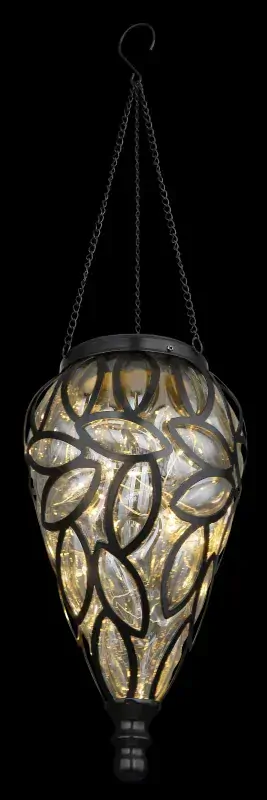 Solárne svietidlo kvapka priehľadná na zavesenie 15xLED/0,06W/3200K IP44