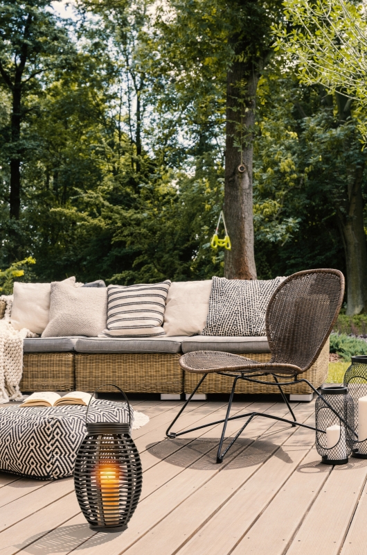 Solárne sivé ratanové led svietidlo 1x blikajúca LED/0,06W/3,2V IP44