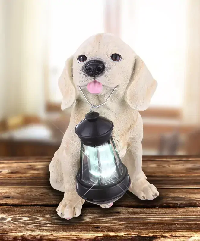 Solárne led svietidlo béžový pes 1xLED/0,06W IP44