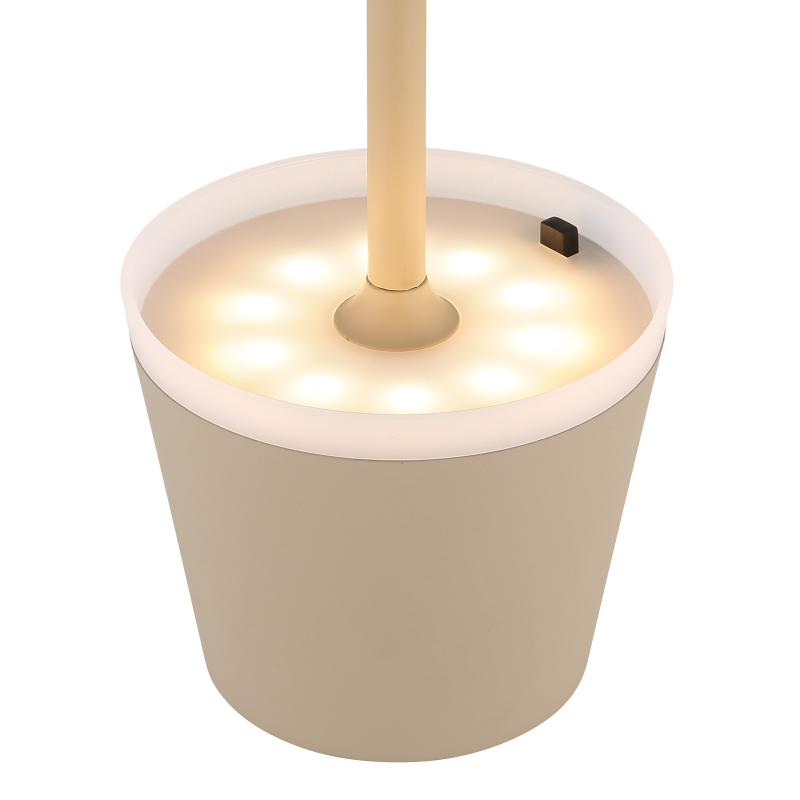 Solárne stolové led svietidlo pieskové 10xLED 0,06W/3V/3000K, IP44