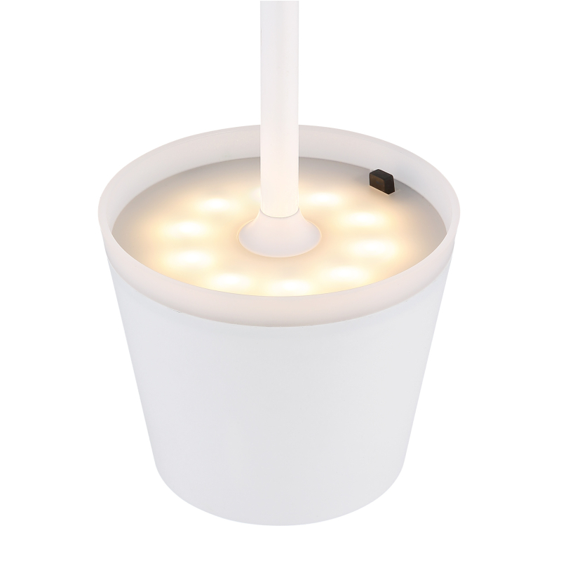 Solárne stolové led svietidlo biele 10xLED 0,06W/3V/3000K, IP44