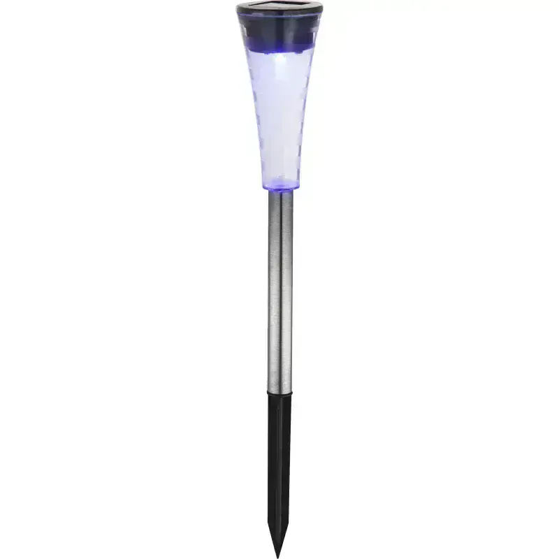 Solárne nerezové led svietidlo 1xRGB LED 0,06W/3,2V IP44, výška: 27cm, set 5ks