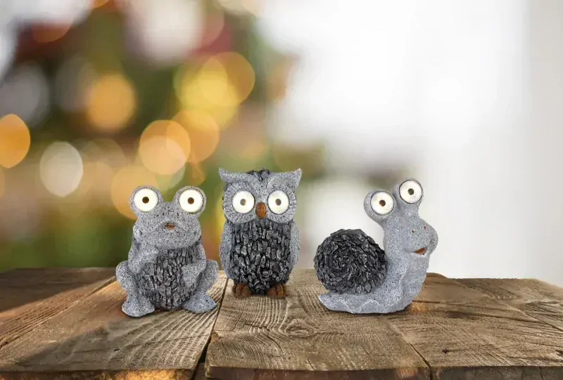 Solárne led svietidlo SIVÁ ŽABA 2xLED/0,06W/3V IP44, výška: 21cm