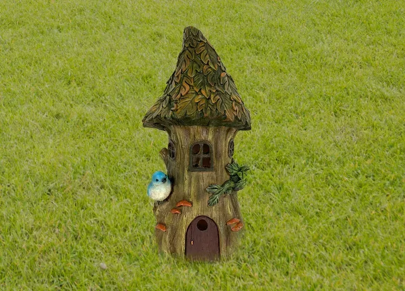 Solárne led svietidlo DOMČEK S VTÁČIKOM 1xLED/0,06W/3000K, IP44