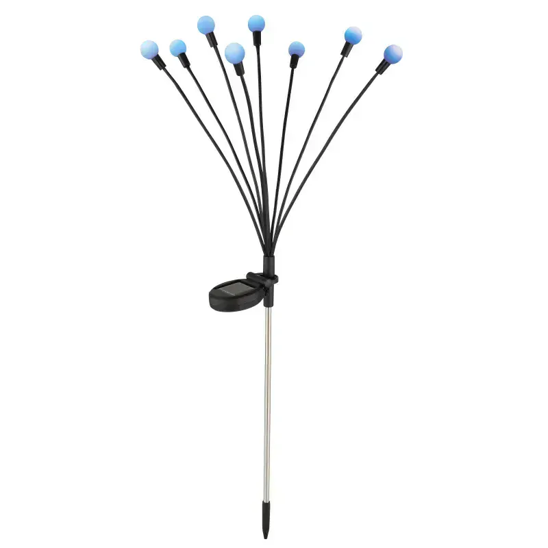 Solárna zapichávacia dekorácia vetva s guličkami 8xRGB LED, IP44, výška: 70cm