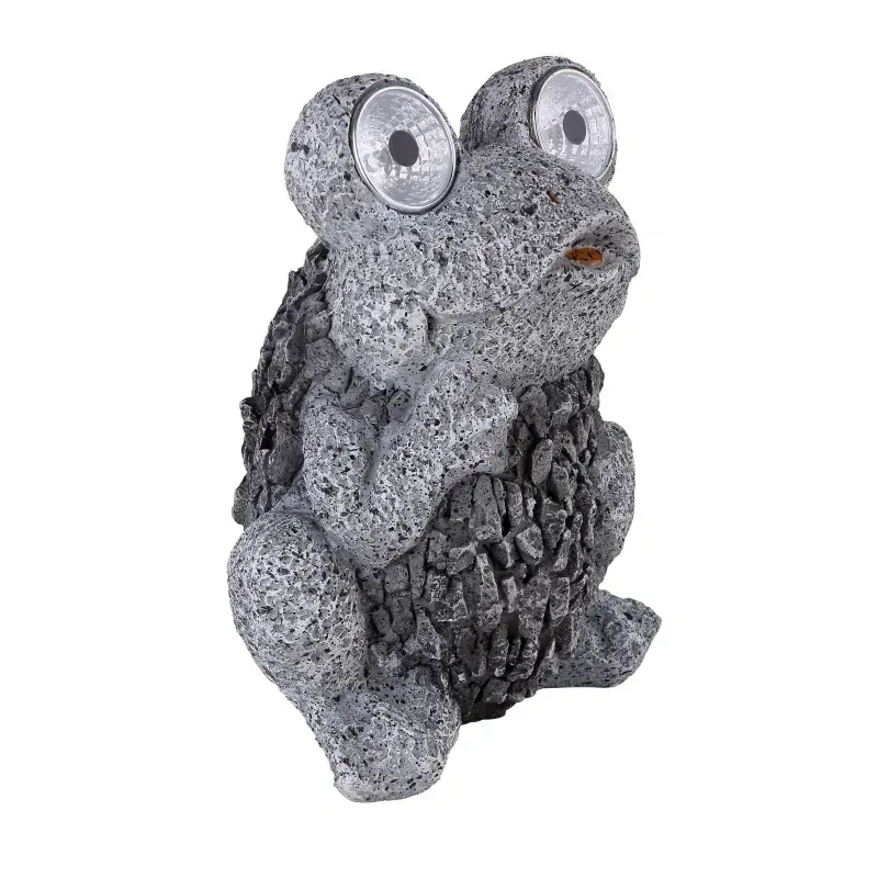 Solárne led svietidlo SIVÁ ŽABA 2xLED/0,06W/3V IP44, výška: 21cm