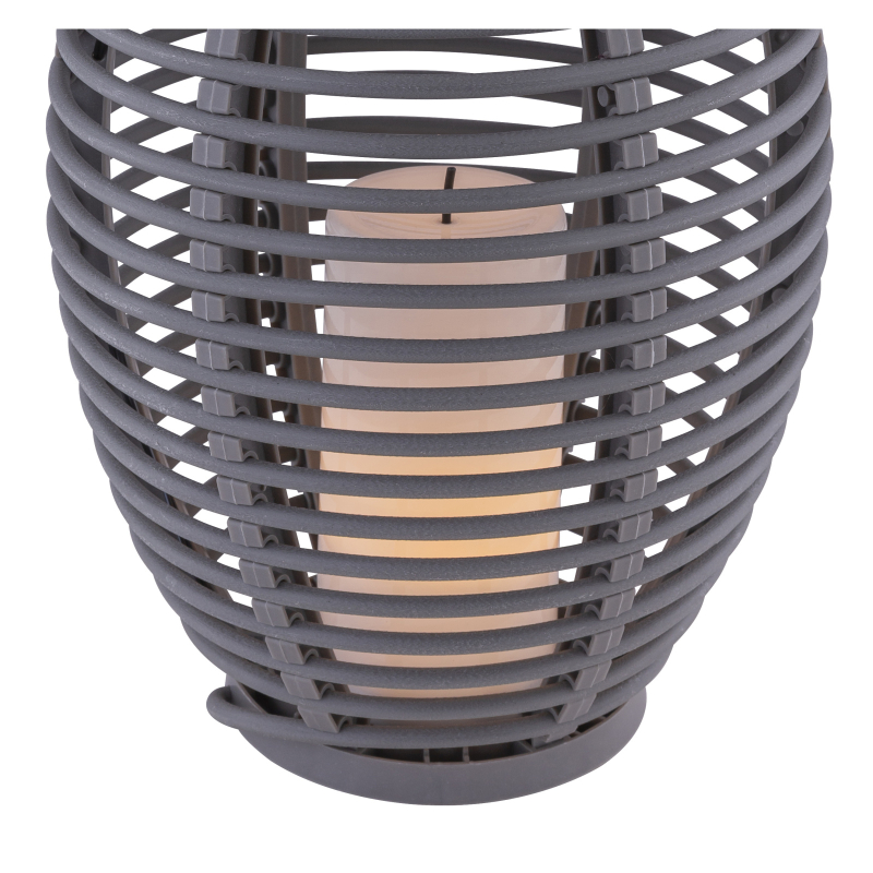 Solárne sivé ratanové led svietidlo 1x blikajúca LED/0,06W/3,2V IP44