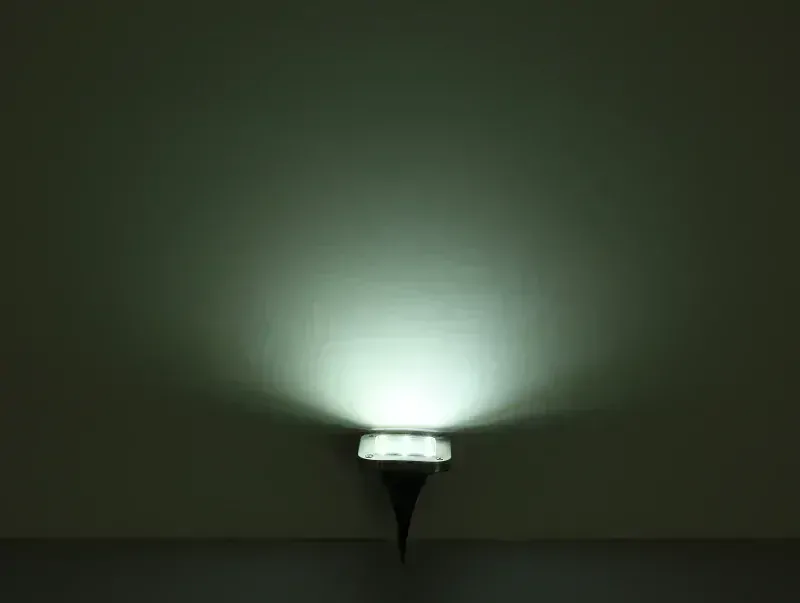Solárne nerezové led svietidlo štvorcové set 2ks so zapichovacím hrotom 8LED/0.1W/3V IP44