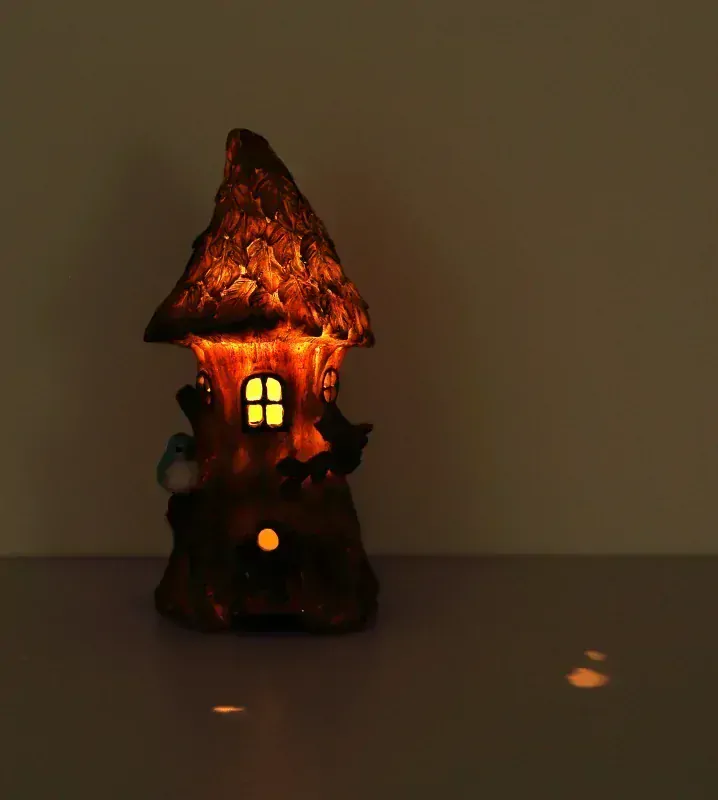 Solárne led svietidlo DOMČEK S VTÁČIKOM 1xLED/0,06W/3000K, IP44