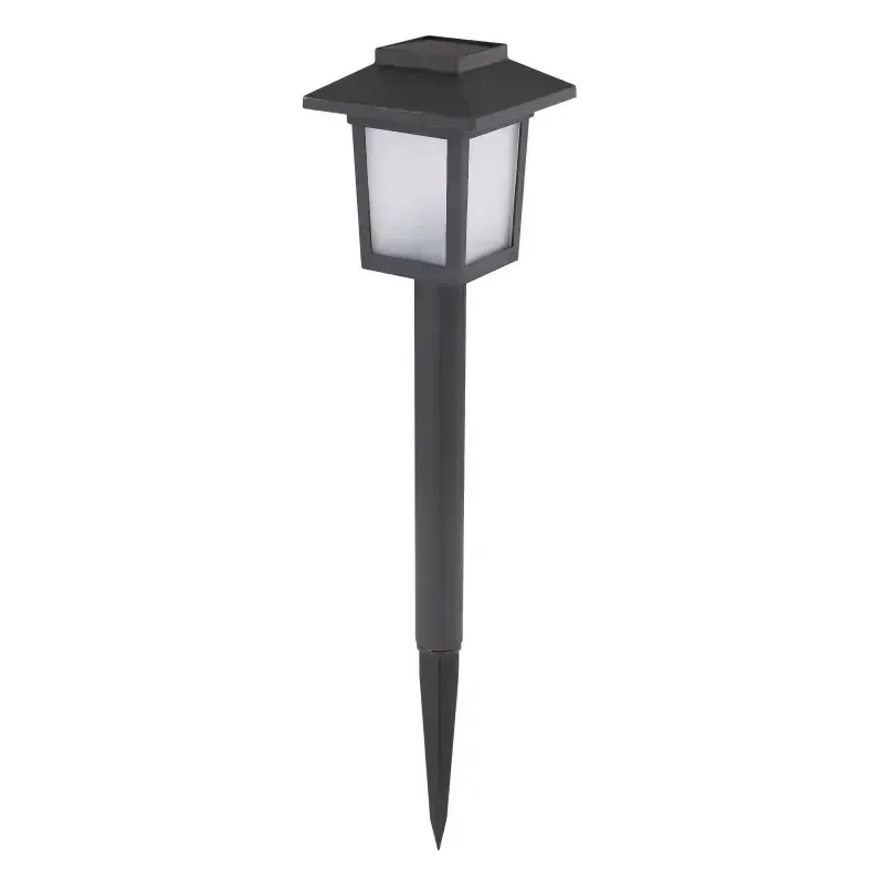 Solárne čierne led svietidlo 10xLED žltá s efektom ohňa/0,1W/3V IP44, výška: 36,8cm, set 3ks