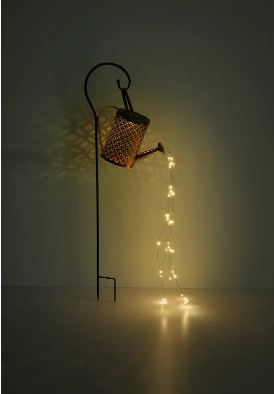 Solárne zapichávacie led svietidlo KRHLA zlatá 37xLED/0,06W/3,2V/3000K IP44