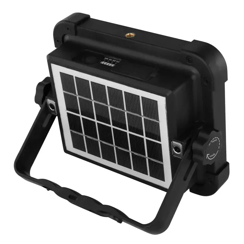 Solárne led svietidlo čierne na zavesenie, na státie alebo na magnet LED 15W/3,2V/4000K IP44
