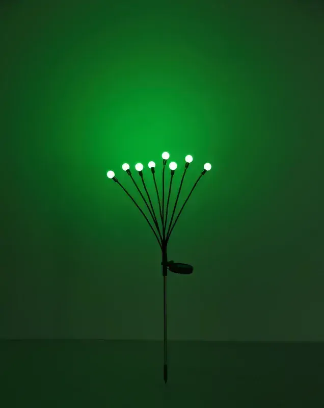 Solárna zapichávacia dekorácia vetva s guličkami 8xRGB LED, IP44, výška: 70cm